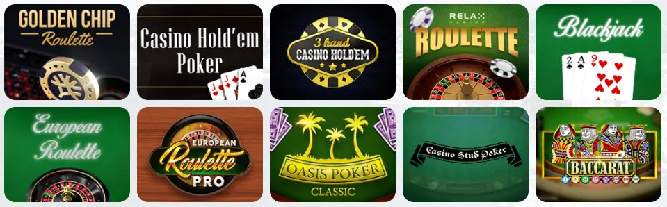 Jeux de table au BETCLIC POKER